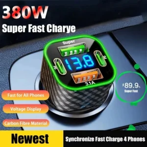 Dual PD 4 in 1 Fast Charger with Voltage Display