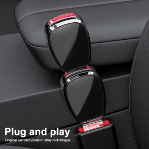 Seat Belt Clip Extender Inserts (1–2 Pack) Black & Grey