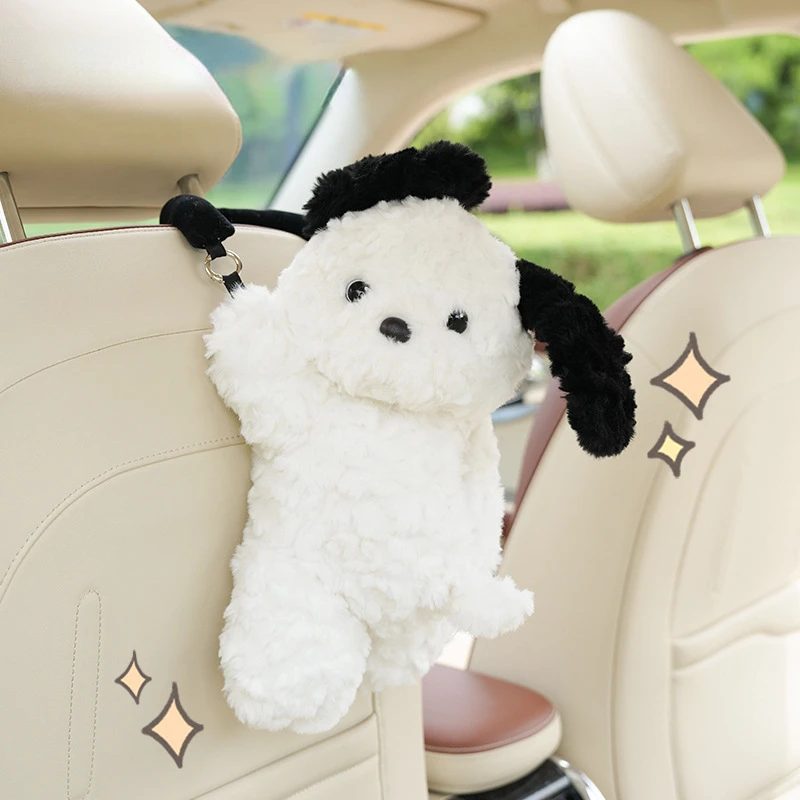 1pc Universal Car Tissue Hanger Doll Cute Creative Hanging Tissue Holder Plush Vehicle Tissue Case Paper Box - Image 3