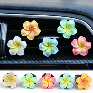 Multi-Colored Flower Interior Vent Clips (5-Pack)