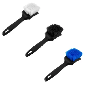 Sturdy Bristled Wheel & Tire Brush (1-3 Pack) Black, Blue & White
