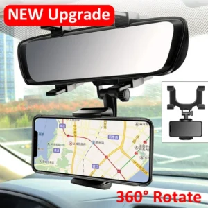 Folding Clip Rearview Mirror Phone Holder