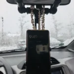 Large Rearview Mirror Phone Holder for Car 360&deg;Rotatable and Retractable, for All Phones and All Car Rearview Mirror with Button photo review