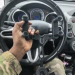 Large Rearview Mirror Phone Holder for Car 360&deg;Rotatable and Retractable, for All Phones and All Car Rearview Mirror with Button photo review