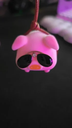 Cute Pig with Glasses Car Pendant Auto Rearview Mirror Pendants Swing Pig Coche Interior Decoraction Accessories Creative Gift photo review