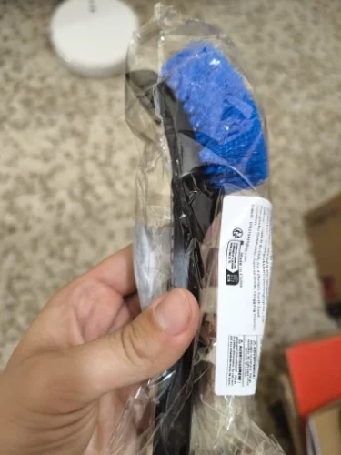 Car Tire Brush Black Bristled Wheel Hub Cleaning Brush Multifunctional Wheel Hub Steel Ring Foot Pad Fabric Cleaning Brush photo review