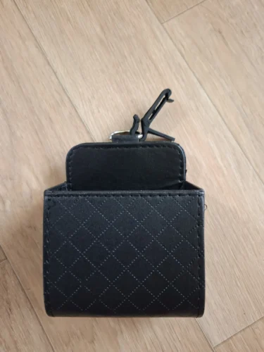 1pc Car Storage Bag Car Air Outlet Debris Bag For Mobile Phone Key Sunglasses Vent Dashboard Tidy Hanging Leather Organizer Box photo review