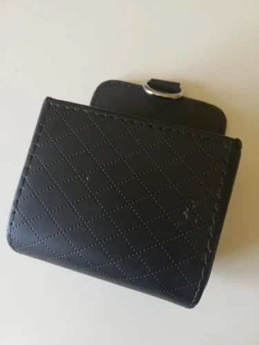 1pc Car Storage Bag Car Air Outlet Debris Bag For Mobile Phone Key Sunglasses Vent Dashboard Tidy Hanging Leather Organizer Box photo review