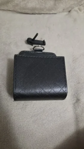 1pc Car Storage Bag Car Air Outlet Debris Bag For Mobile Phone Key Sunglasses Vent Dashboard Tidy Hanging Leather Organizer Box photo review