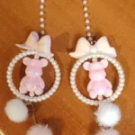 A Pair Bear Car Charm Pendant Car Hanging Decoration Interior Rearview Mirror Charm Interior Decorations Interior Accessories photo review
