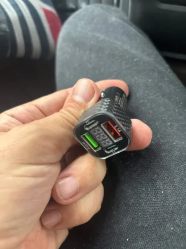 New USB C Car Phone Charger Dual PD 4 in 1 with Voltage Display Super Fast Charge Adapter for iPhone Xiaomi Oppo Vivo Samsung photo review