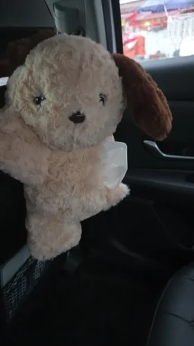 1pc Universal Car Tissue Hanger Doll Cute Creative Hanging Tissue Holder Plush Vehicle Tissue Case  Paper Box photo review