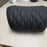 HOT Car Neck Pillow PU Leather Lumbar Waist Support For Seat Memory Backrest Headrest Cushion Auto Gadget Accesorios Interior photo review