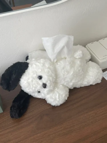 1pc Universal Car Tissue Hanger Doll Cute Creative Hanging Tissue Holder Plush Vehicle Tissue Case  Paper Box photo review